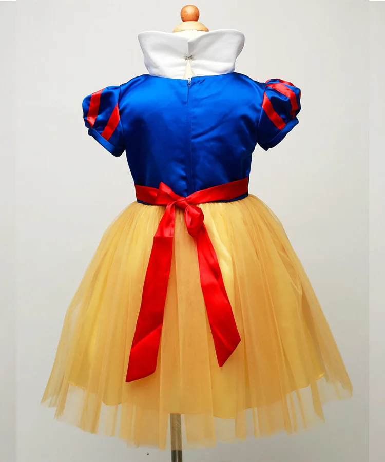 Vestido de princesa Blancanieves, disfraz de Halloween para niñas con capa, fiesta de cumpleaños para niños pequeños, ropa para juegos de rol