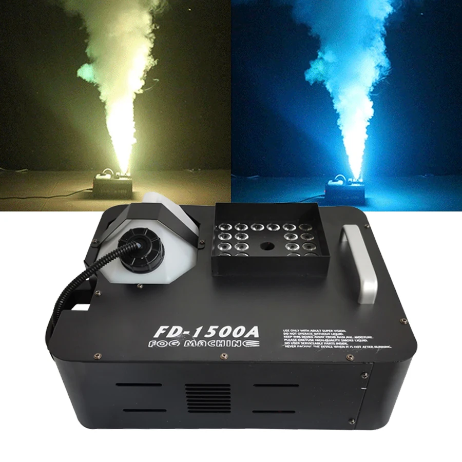 Maszyna do mgły 1500W DMX RGB 24LED Efekt Świetlny Sceniczny Pilot Pionowy Opryskiwacz