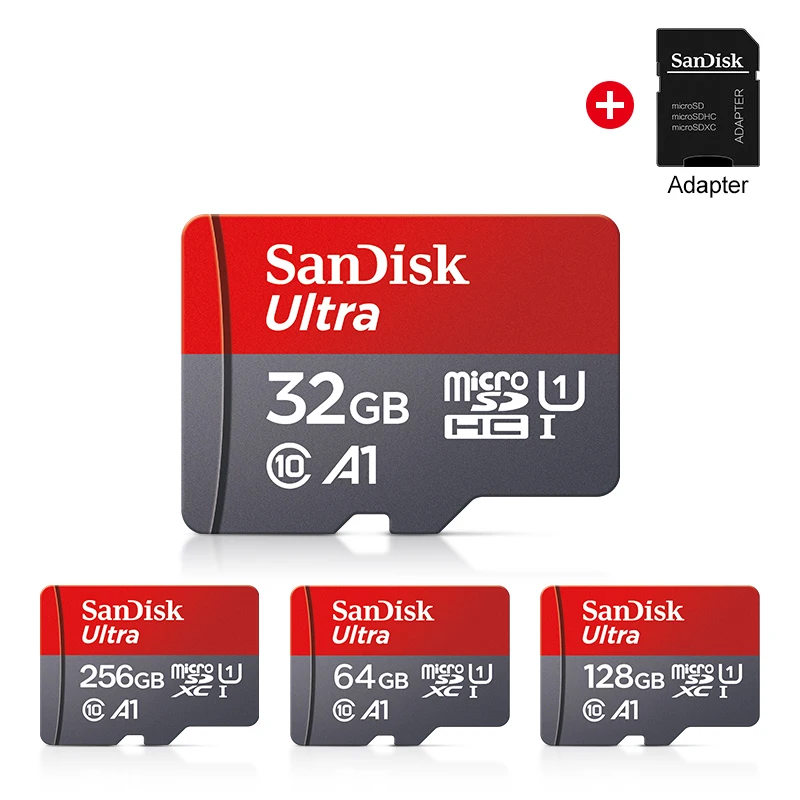Tarjeta de memoria TFcard de 64GB, 16GB, 32GB, tarjeta SD Microsd de 128GB Clase 10, tarjeta A1 de 100MB/S UHS-I + adaptador para teléfono/PC, envío estándar