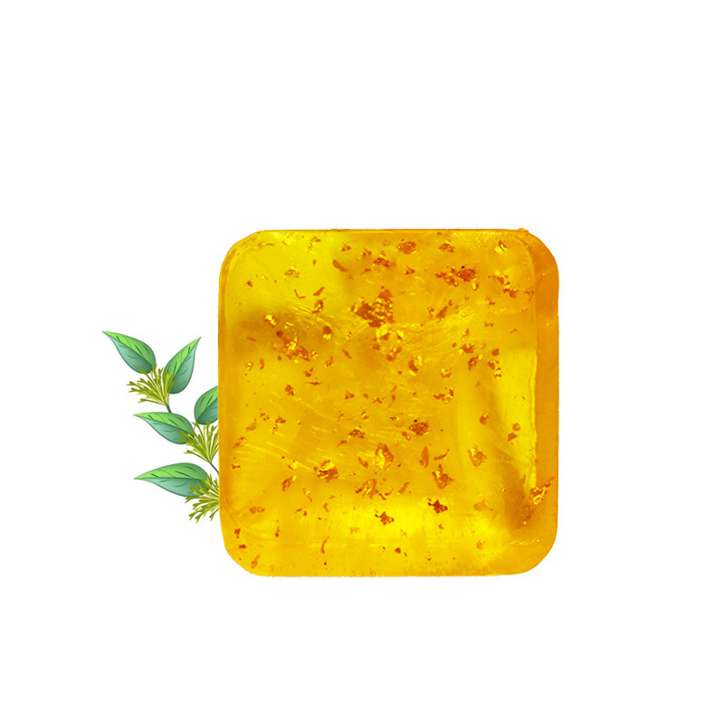 สบู่ฟอยล์สีทองแฮนด์เมดพร้อมน้ํามันหอมระเหย Osmanthus สูตรสดชื่นเพื่อการควบคุมความมันให้ความชุ่มชื้น