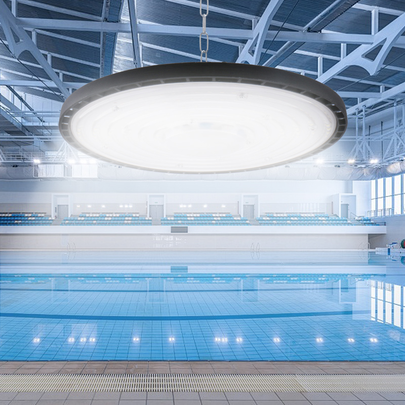 Super brilhante LED 100W 150W 200W UFO High Bay Light AC175-265V Caixa de alumínio Lâmpada de iluminação de luz fria