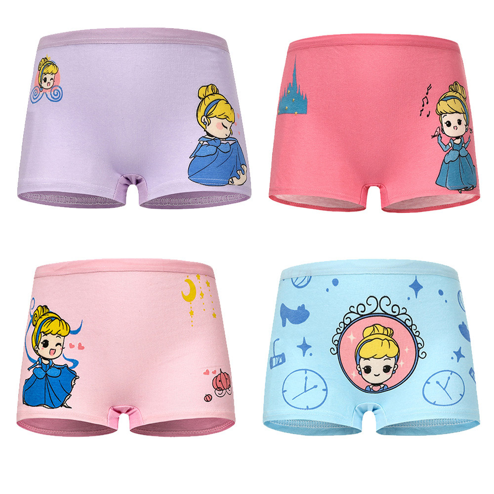 4-delig/partij ontwerp kindermeisjes slipje katoen zacht mooie cartoon eenhoorn kind ondergoed voor meisjes kinderen boxer ademend