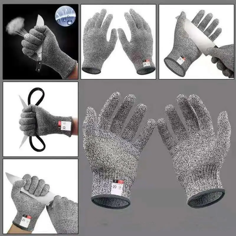 Luvas de malha anti-corte HPPE, Luvas De Corte De Construção De Vidro Resistentes Ao Desgaste, Jardinagem De Cozinha, Anti-Corte, Anti-Espinho, Nível 5