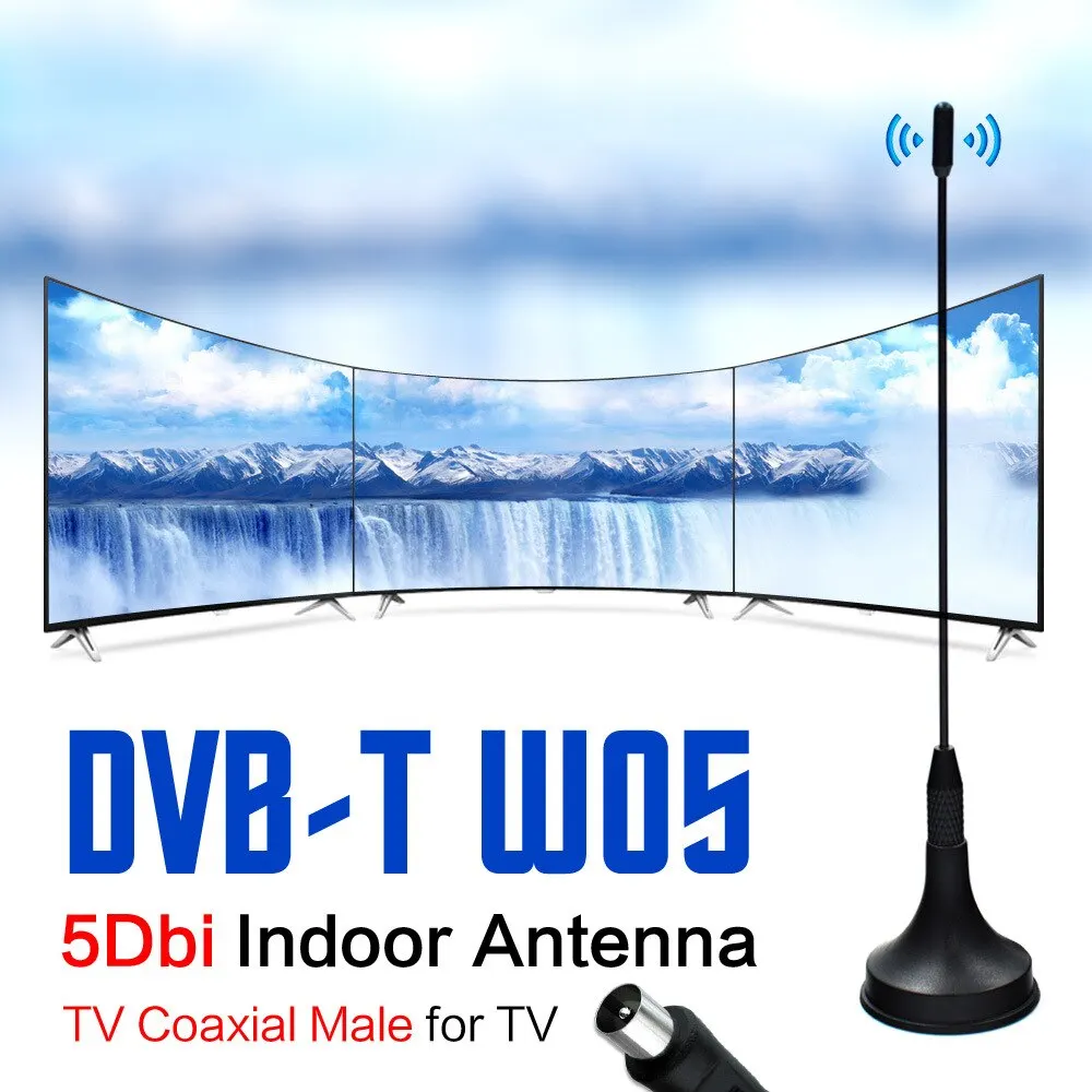 Neuer Freeview HDTV Digitaler Indoor-Signalempfänger 5 dBi DVB T Mini-TV-Antenne Antennenverstärker CMMB Fernsehempfänger