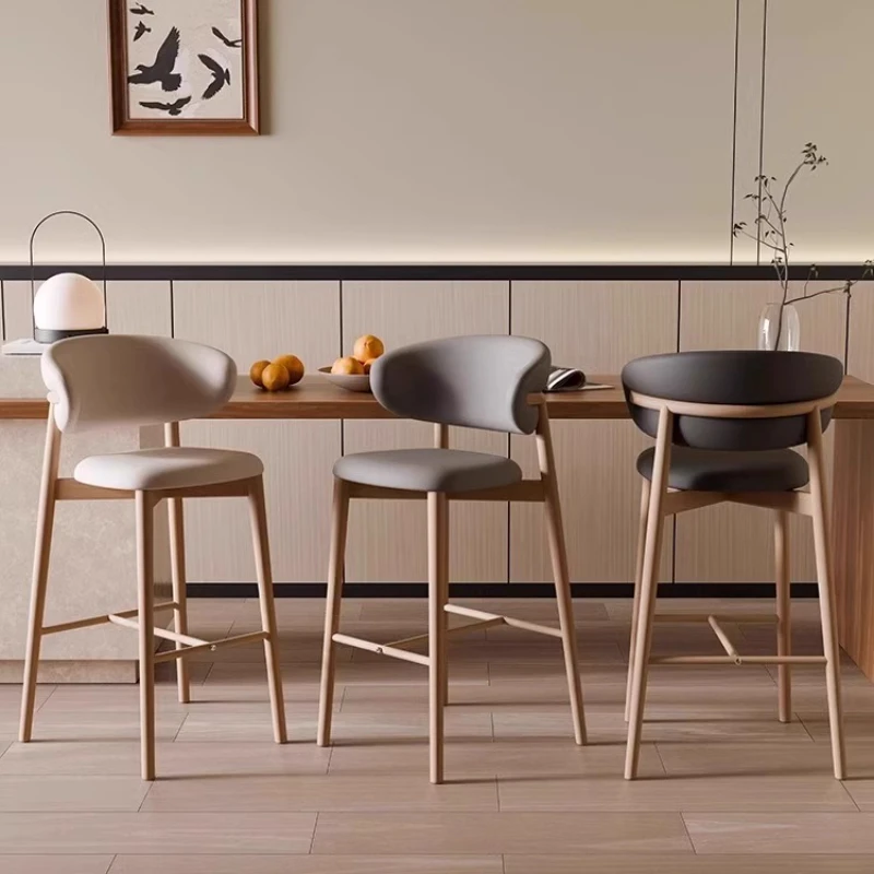 Taburete de bar moderno inspirado en diseño, silla de altura de mostrador de mediados de siglo con reposapiés, muebles, taburete de comedor para el hogar, cocina, cafetería