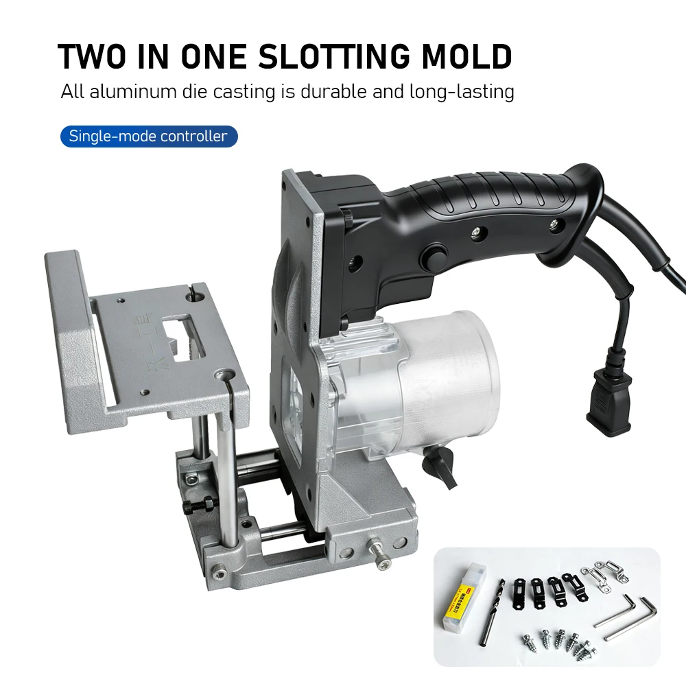 Mini Groefmachine Rek 2-in-1 Draagbare Standaard Houtbewerking Mold Trimmer Freesmachine Cutter Verbinding Positionering Houder