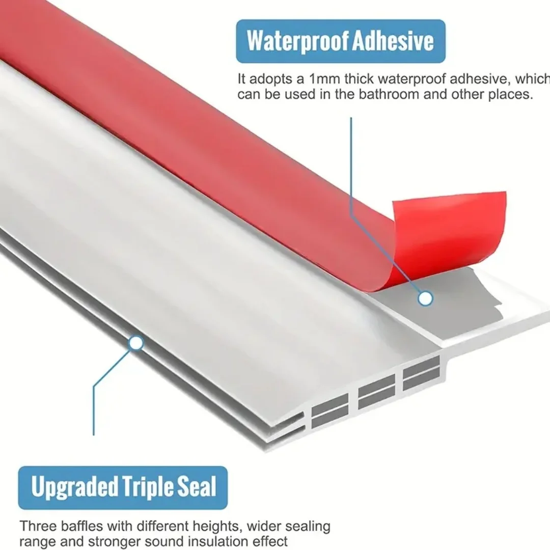 1pc Door Draft Stopper Door Sweep For Doors, Door Bottom Seal Dust And Noise Insulation Weather Stripping Draft Guard Insulator