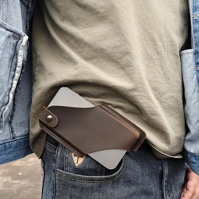 Riyao Echt leder Gürtel tasche für Männer Handy tasche Hüftgurt Holster Handy hülle Tasche Taschen halter für iPhone 2016-2018