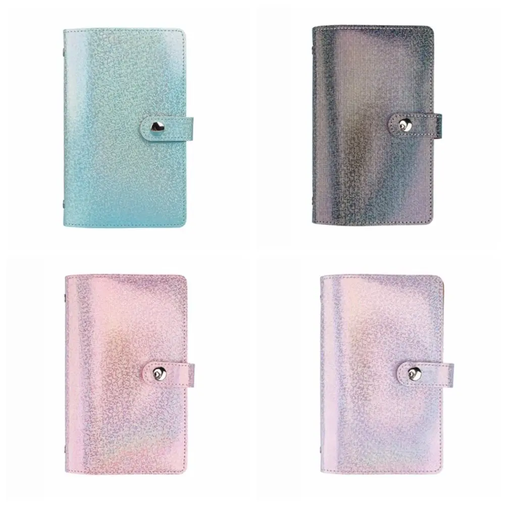 50Sheets Saving Money Binder Bling Shiny PU Leather Envelopes Saving Challenges Refillable Portable Account Book 50 Sheets