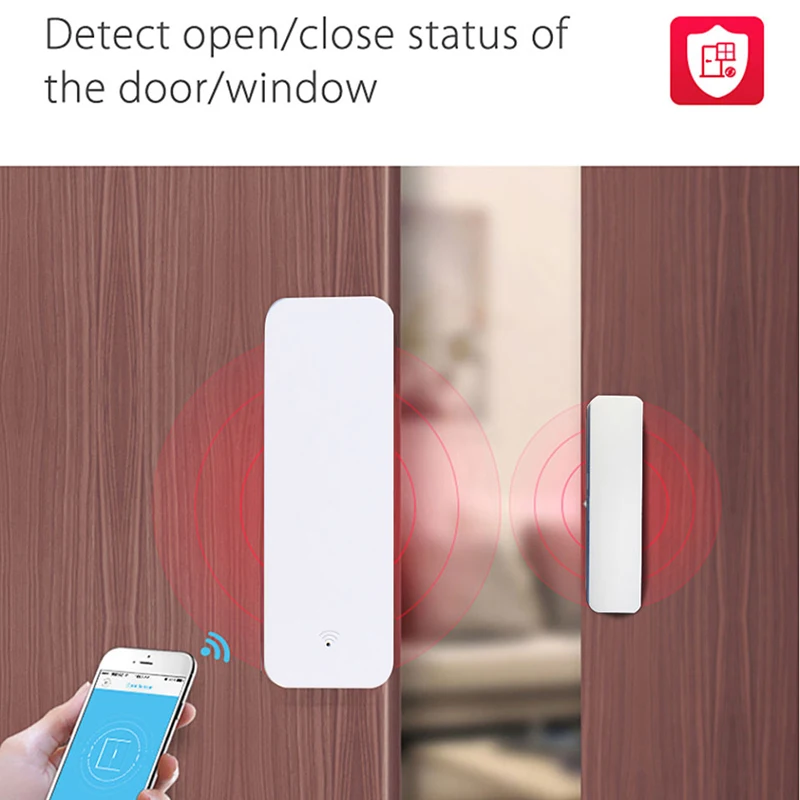 Wi-Fi Tuya Zigbee датчик двери датчик окна контакт открытия закрытие приложение пульт дистанционного управления совместим с Alexa Google Assistant