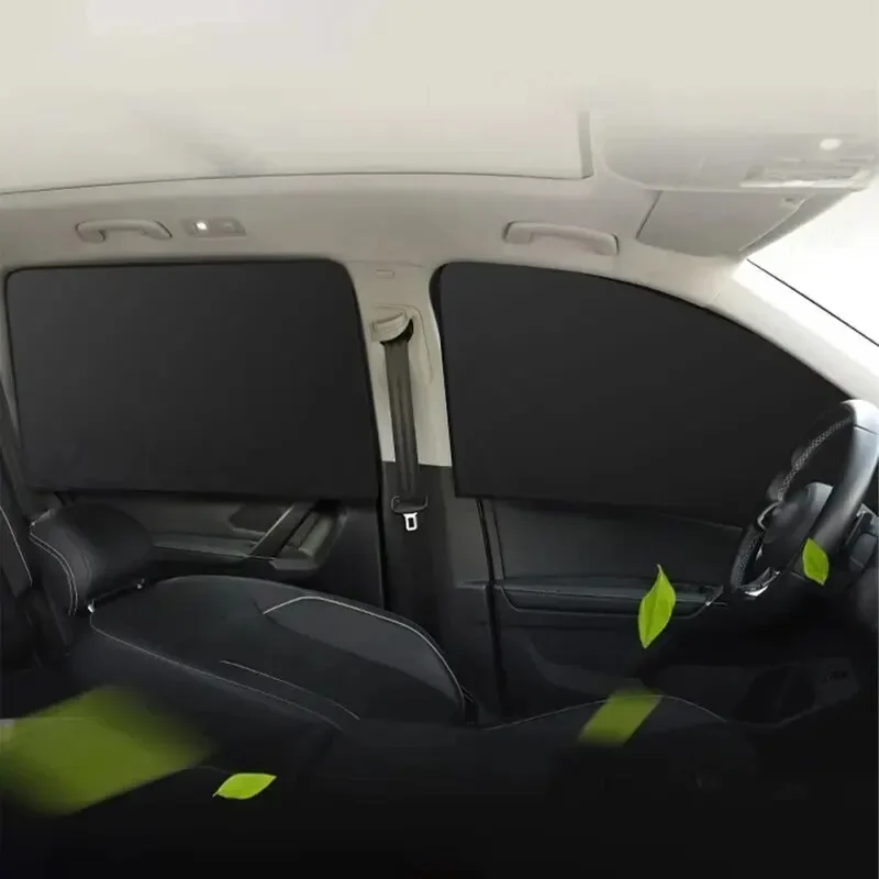 Parasol magnético para ventana lateral de coche, cortinas de privacidad, reflejo UV, antideslumbrante, bloque UV, parasol para ventana delantera/trasera, 2 uds.