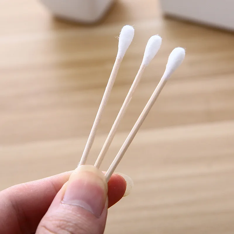 100 Uds hisopo de algodón de bambú para bebé limpieza de orejas tampones salud belleza hisopo de algodón palos de limpieza de orejas