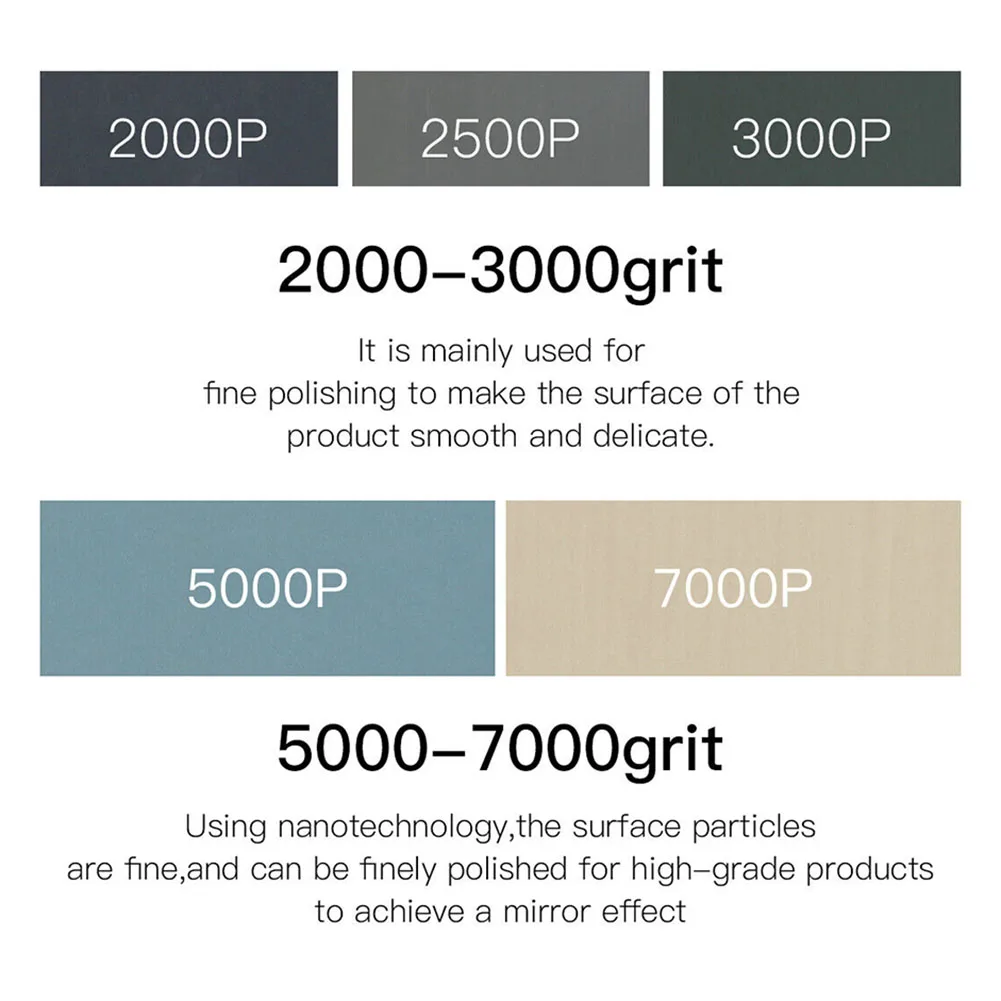 5Pcs Wet And Dry Sandpaper 2000 2500 3000 5000 7000 Mixed Grits Sander Paper For Metal Polishing 93x230mm
