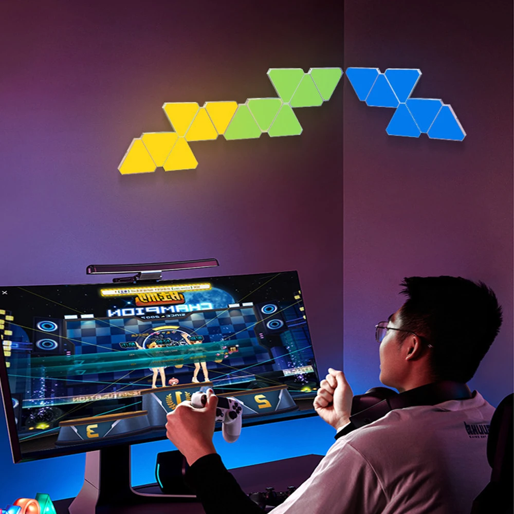 Smart WiFi Dreieck Nachtlicht RGB Dreieck Wand Lichter APP Steuerung Kreative Decorat Wand Lampen Für Gaming Zimmer Dekor