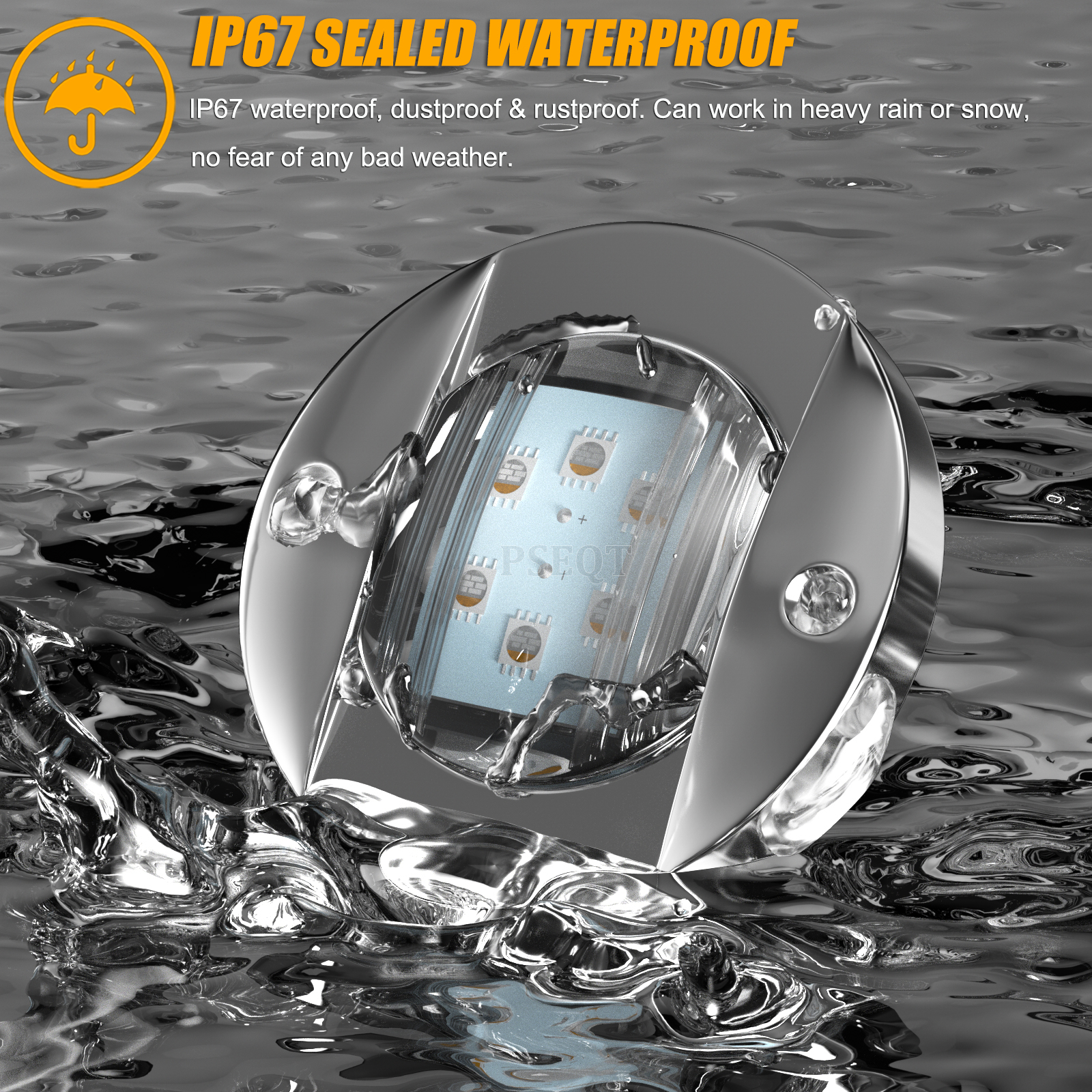 Luzes de navegação LED para barco marinho RGBW 3 ''redondo 12V deck luz de cortesia popa/transom/lâmpada de âncora à prova d'água