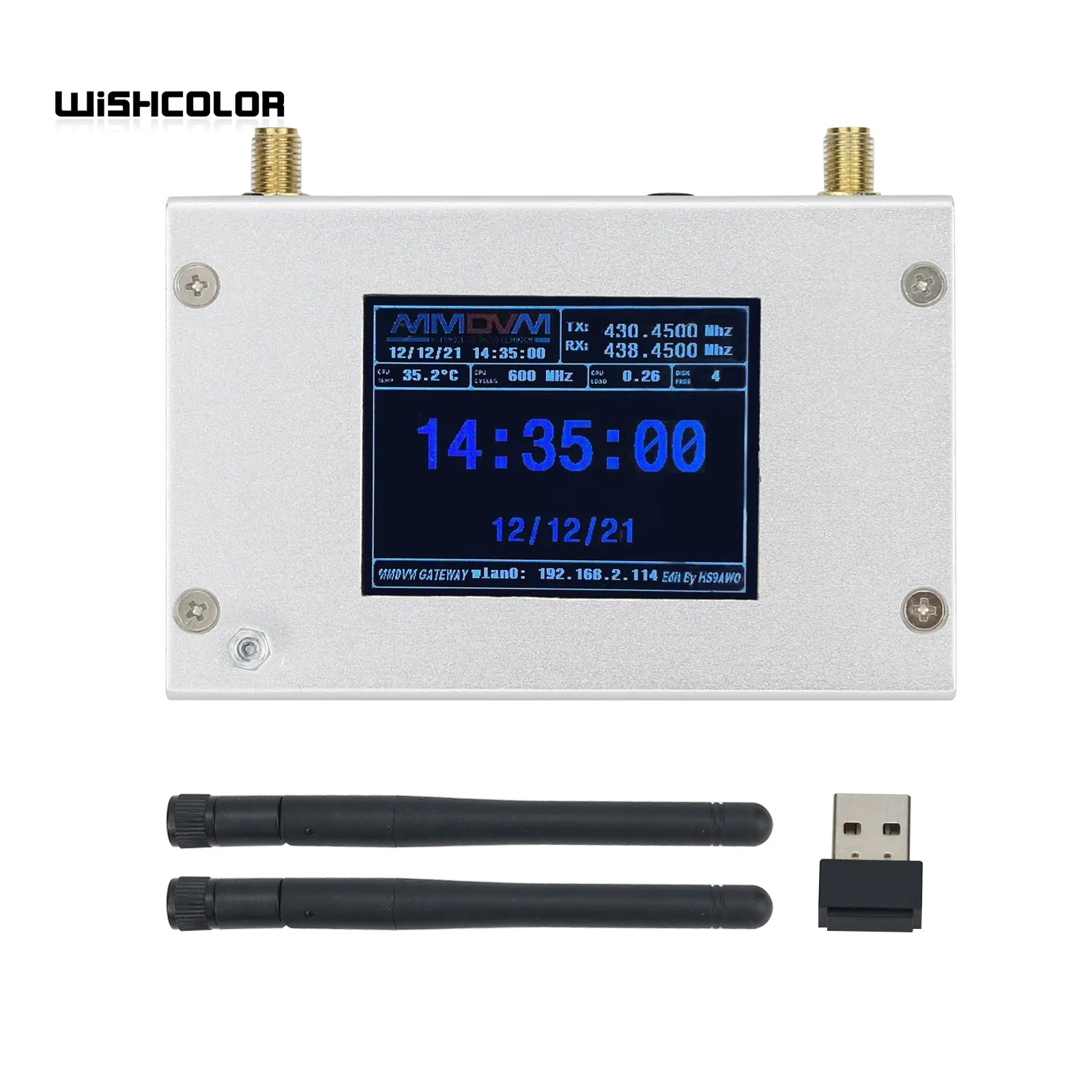 Duplex MMDVM Hotspot w/Aluminium Legierung Shell Farbe Display-Bildschirm Für C4FM/DMR/DSTAR P25 Mit raspberry Pie 1B +