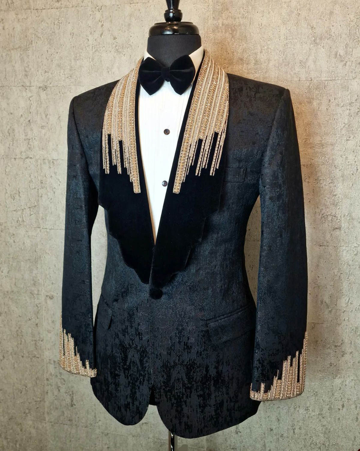 Smokings de mariage de luxe en velours à simple boutonnage pour hommes, châle trempé, revers, ensemble une pièce, marié, Rh, événement, blazers d'affaires personnalisés