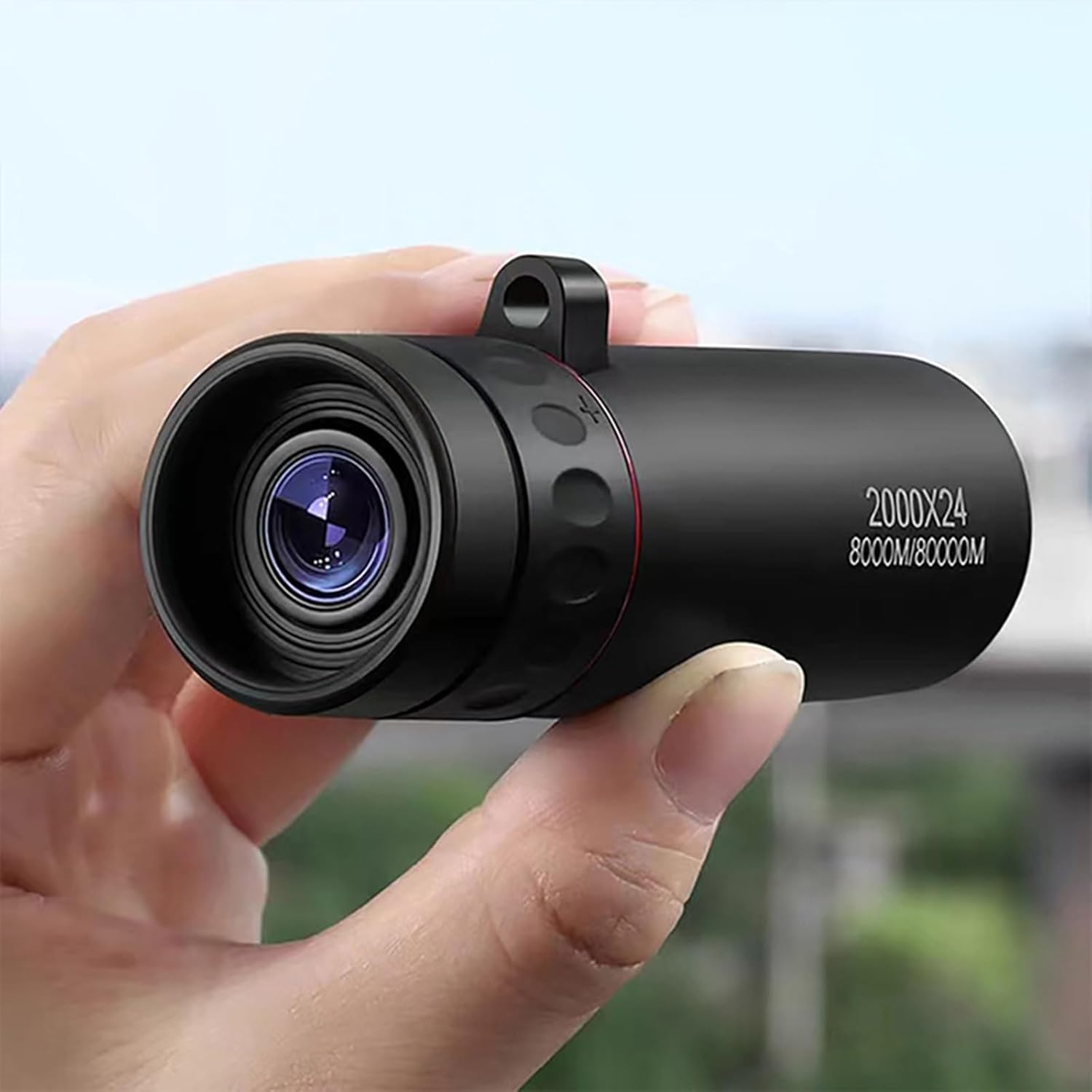 กล้องโทรทรรศน์แบบตาเดียว 2000x24 HD ขนาดเล็ก พกพาสะดวก ใช้กับโทรศัพท์มือถือ เหมาะสำหรับกิจกรรมกลางแจ้ง ตั้งแคมป์ ล่าสัตว์ และดูนก