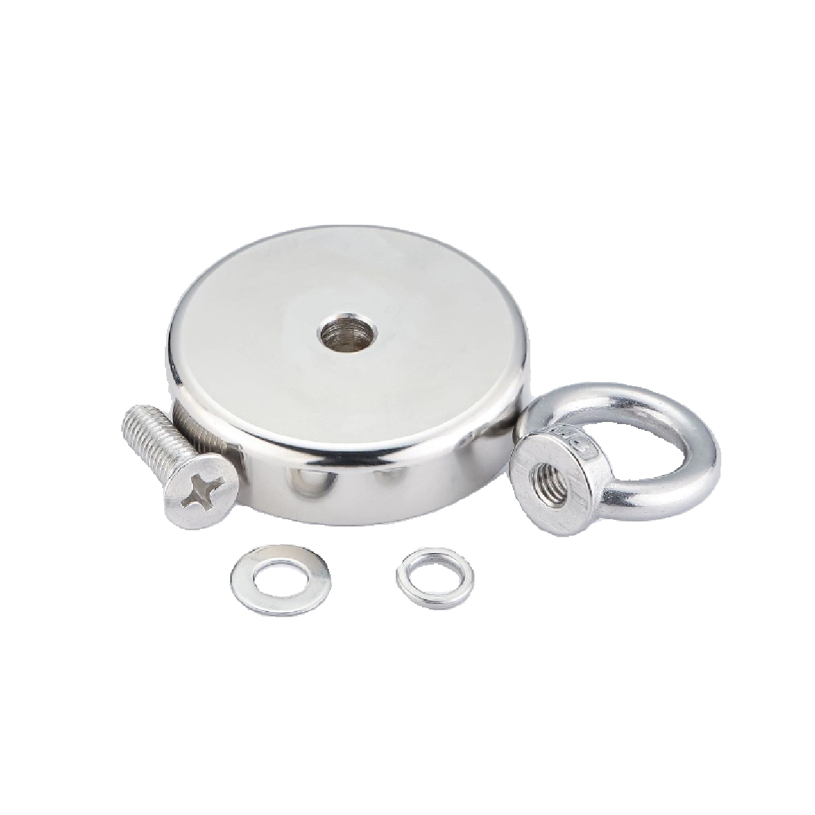 Ganci magnetici da pesca al neodimio super resistenti Magnete resistente N52 con bullone ad occhiello con foro svasato Magneti per ricerca di salvataggio da 25-90 mm