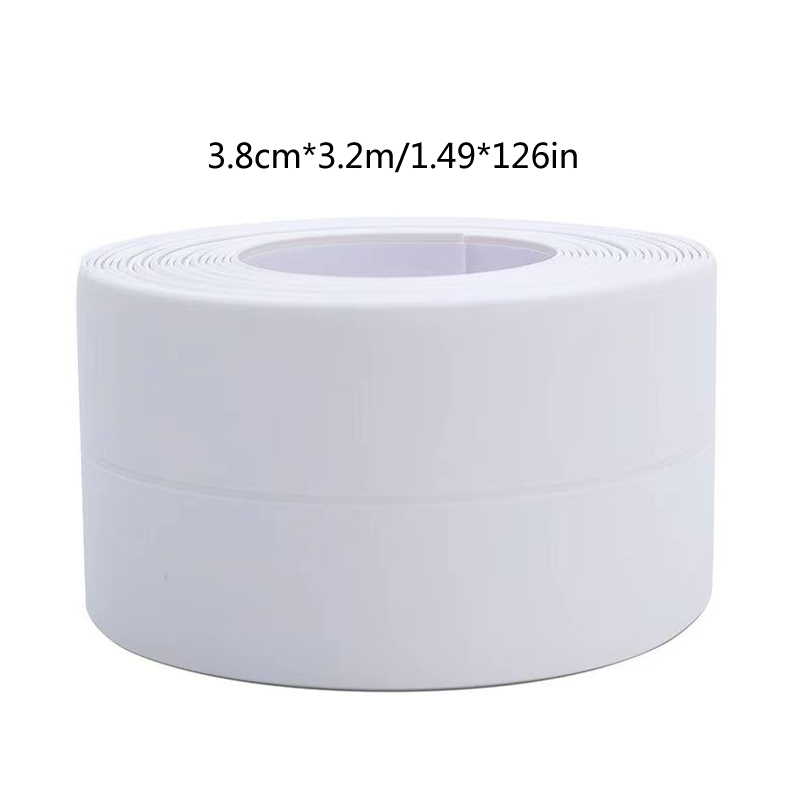 1 rollo de tira de sellado de inodoro impermeable y a prueba de moho, cinta de sellado autoadhesiva para baño y cocina, cinta impermeable para baño