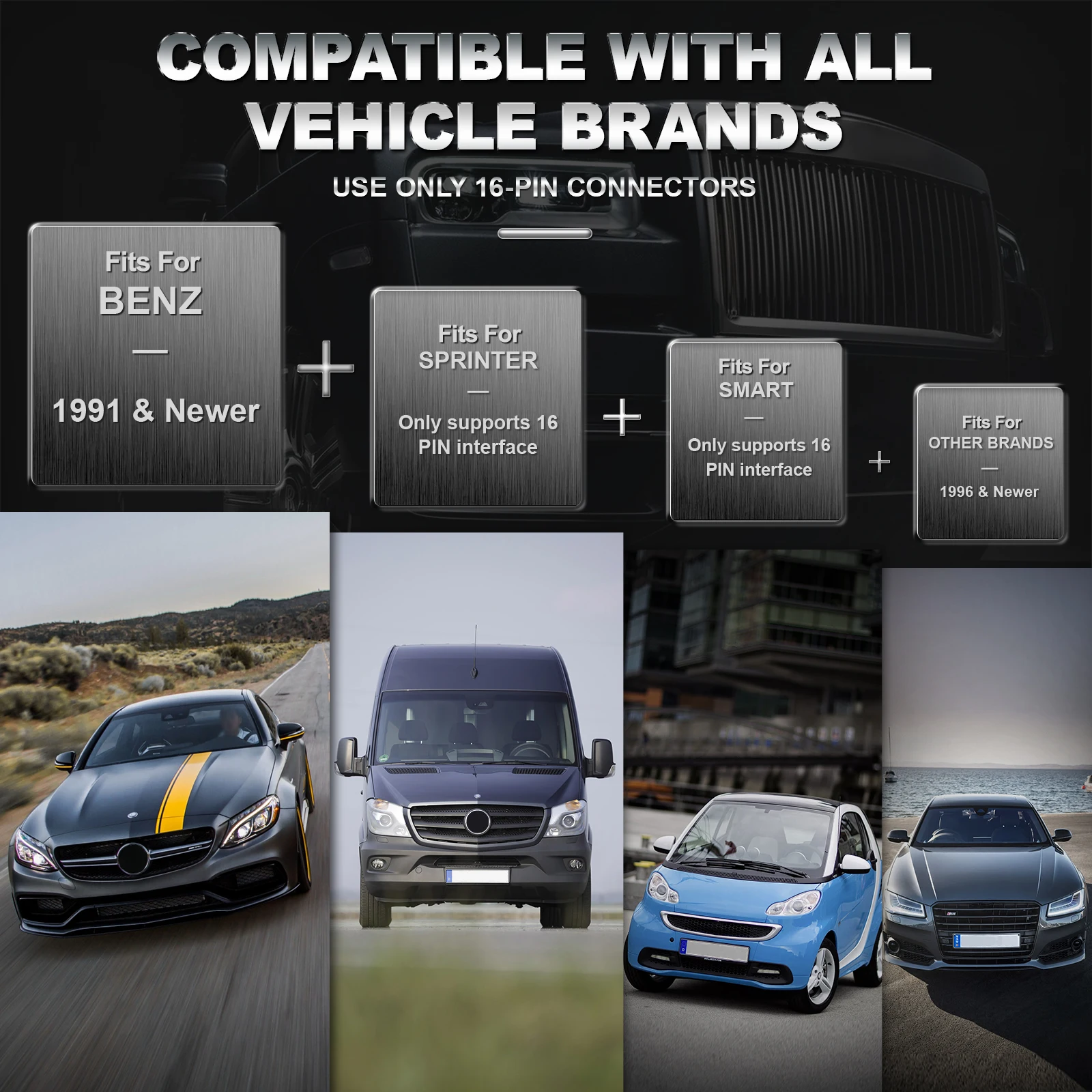 ANCEL BZ700 OBD2 Kfz-Scanner passend für Mercedes Benz Sprinter Smart, 9+ Reset Full System Car Code Reader Diagnosetool