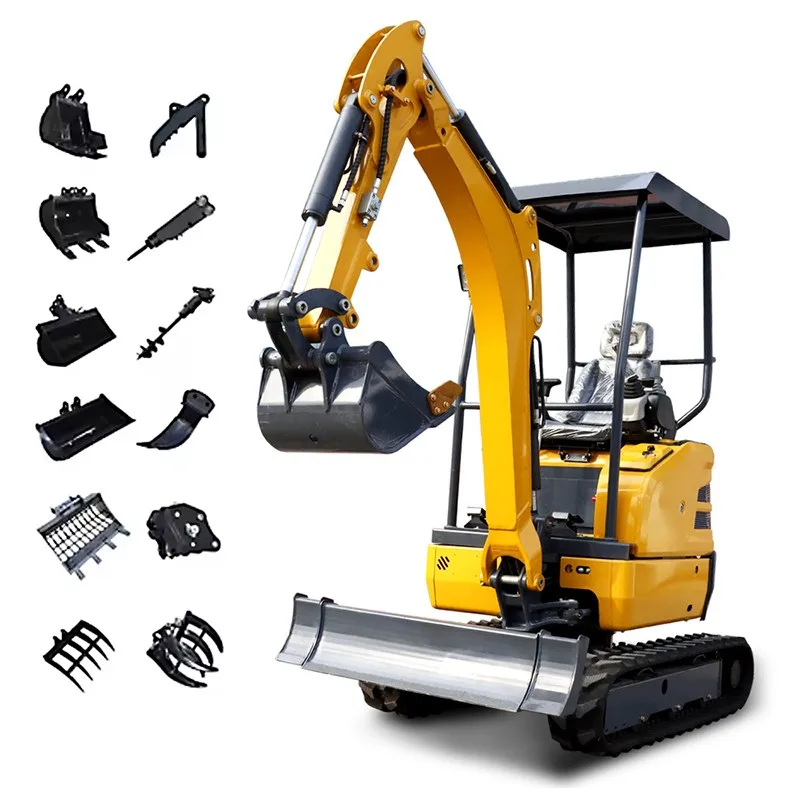 Entrega rápida Miniexcavadora de 1,2 toneladas a la venta Certificación EURO Fábrica de orugas hidráulicas Excavadora pequeña excavadoras personalizables