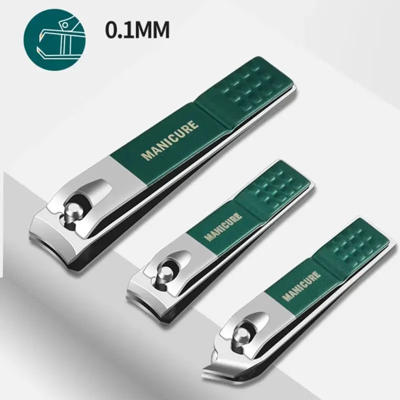 Set manicure verde con custodia in pelle Kit di strumenti professionali per la cura del piede e del viso Set di tagliaunghie in acciaio inossidabile regalo