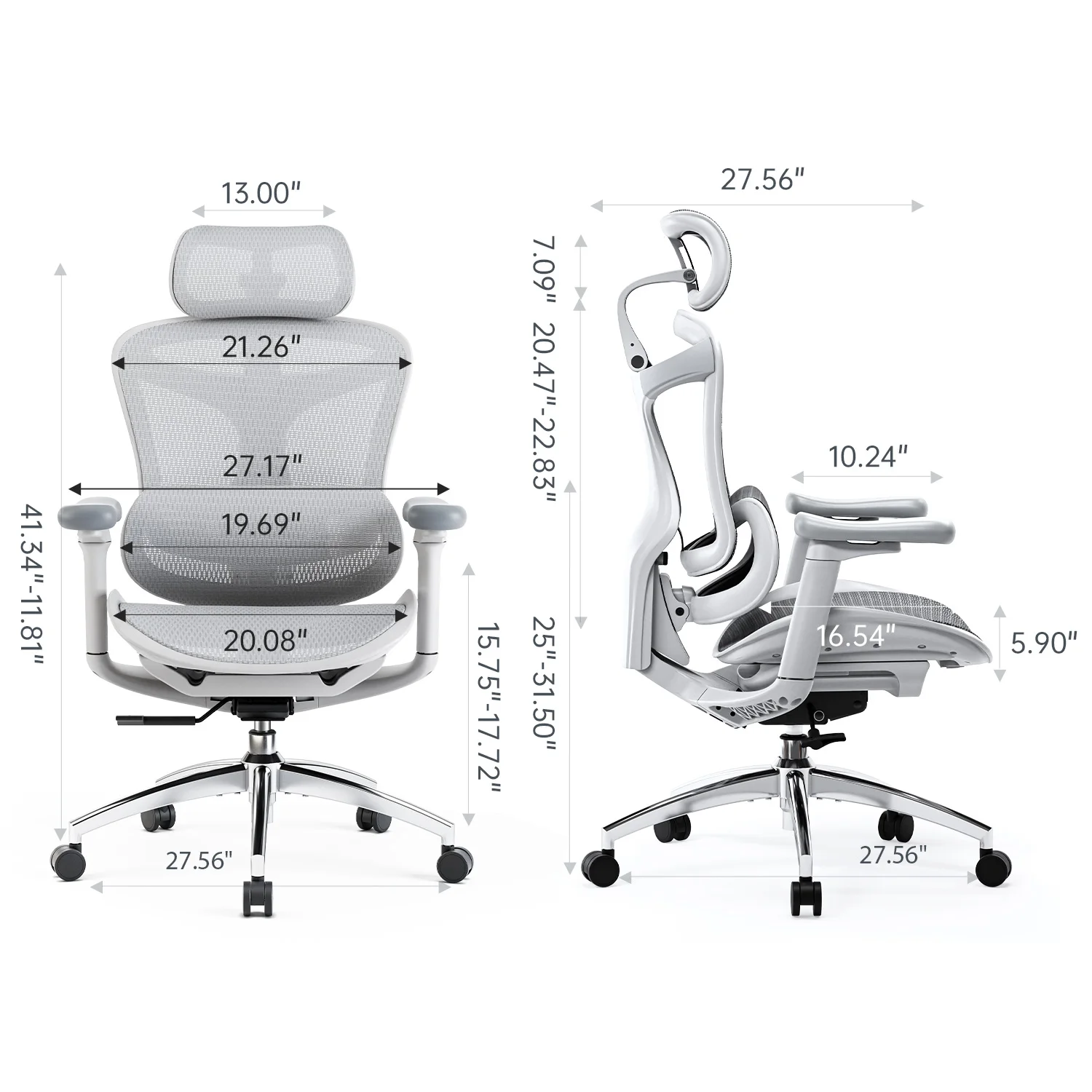 SIHOO Doro C300 Ergonomic Office Chair Soft 3D Armrests Dynamic Lumbar Support Home Office Chair Swivel Computer Desk Chair