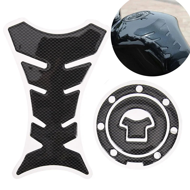 Gasdop Cover Sticker en beschermer 3D Koolstofvezel Gel Gas Brandstoftank Pad Protector Sticker Motorcycle Universal