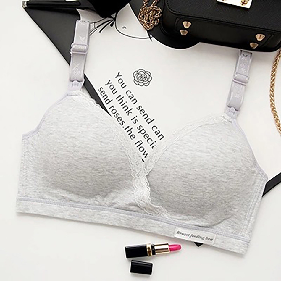 妊娠中の授乳ブラジャーマタニティシームレスコンフォート Bralette 女性授乳睡眠レース下着