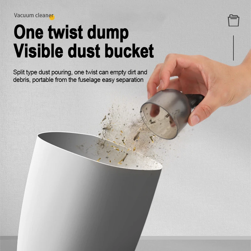 Portable Wireless Vacuum Cleaner Handheld Desktop Cleaning Machine for Office Vehicle Home Computer Mini Mute Capsule Hoovers