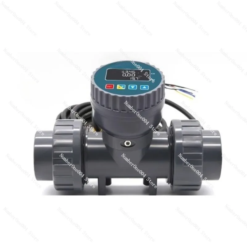 Flowmeter Air Digital Cerdas Diameter Pipa Besar Transmisi 485 Pipa Cairan Flowmeter Air Digital Tahan