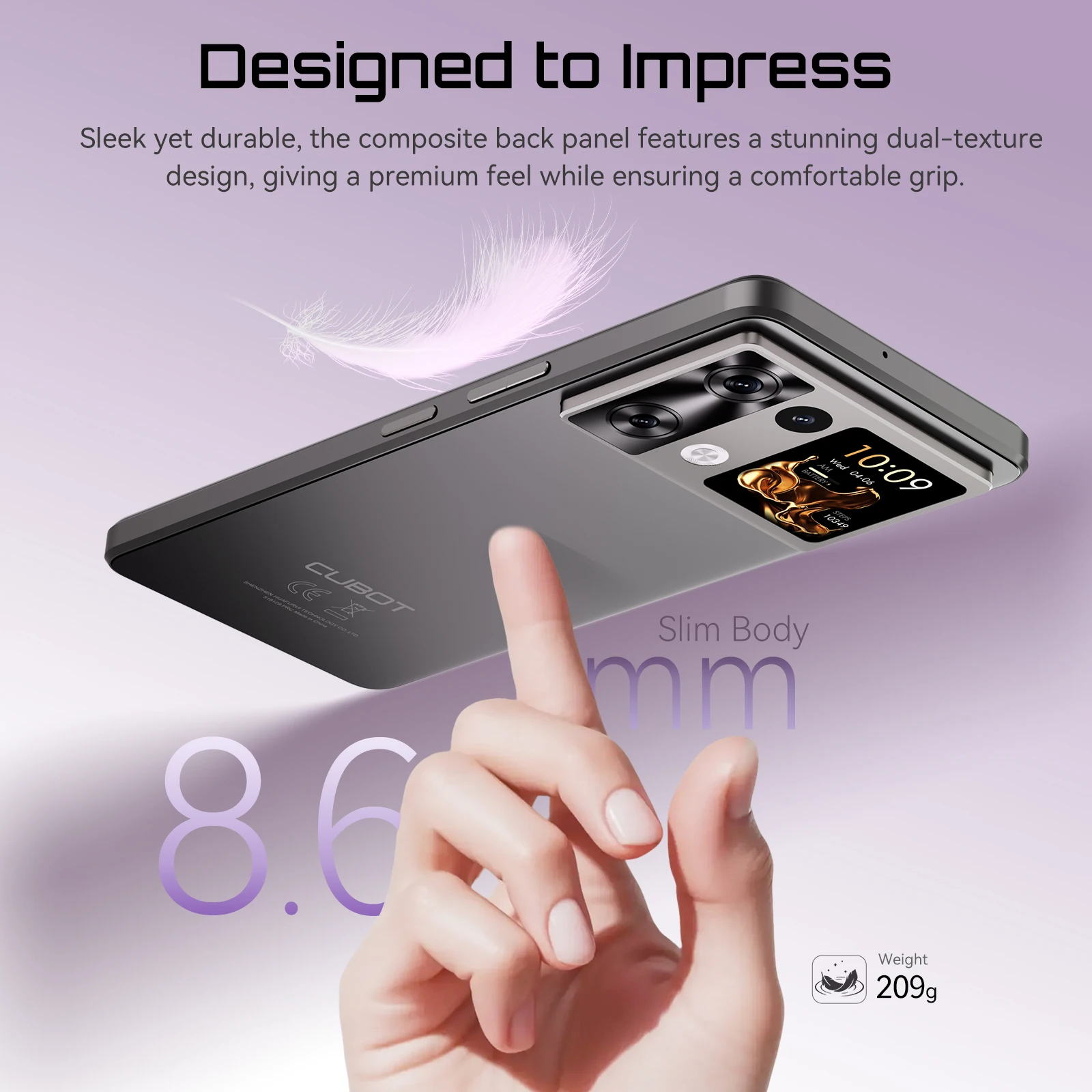 สมาร์ทโฟน Android 15 Cubot P90 หน้าจอ 6.88 นิ้ว 120Hz, RAM 24GB (ขยายได้ 12+12GB), ROM 256GB, โปรเซสเซอร์ G100 Octa-core 2.2GHz, กล้อง 64MP, แบตเตอรี่ 5100mAh, NFC, ลำโพงคู่, โทรศัพท์ 4G, smartphone android