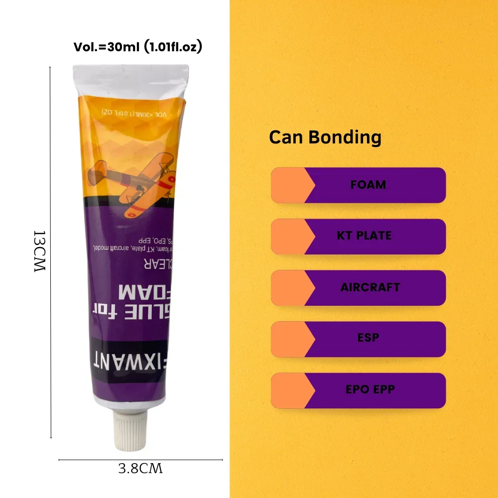 High-Strength Foam Glue for Waterproof Bonding Sponge Aircraft Model Wood Metal EPS EPO EPP Adhesive and More