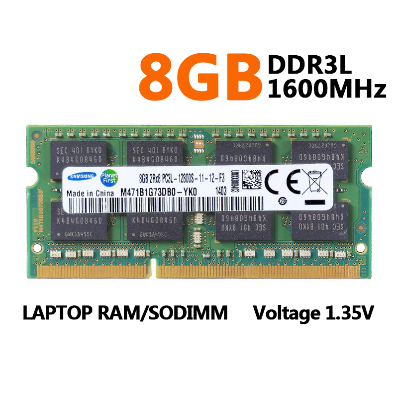 Samsung Laptop Ram DDR3L DDR3 2GB 4GB 8GB 1600Mhz SO-DIMM PC3-12800 PC3L-12800 Notebook DDR3 de doble canal