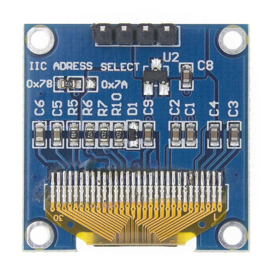 0,96 pulgadas OLED SSD1306 blanco/azul/amarillo 128X64 IIC I2C módulo de pantalla serie 12864 placa de pantalla LCD para Arduino