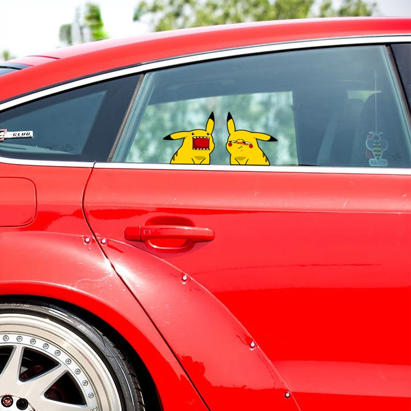 Anime Dễ Thương Hoạt Hình Pikachu Xe Ô Tô Xe Máy Điện Xe Ô Tô Chất Liệu Dán Cặp Gói