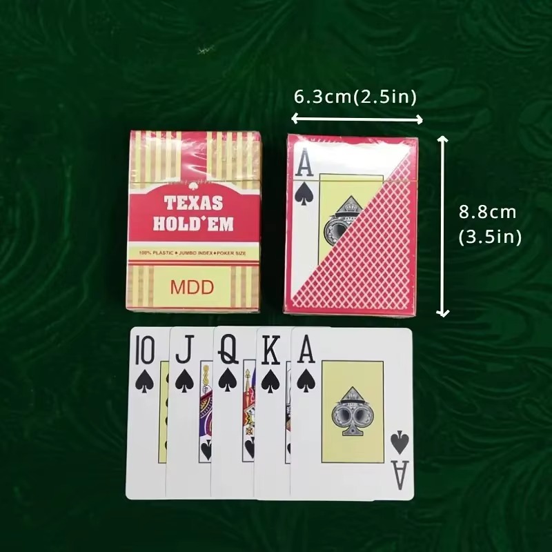 1 Pudełko Uniwersalnych, Wytrzymałych Kart do Gry Baccarat, Texas Poker, Plastikowe Karty do Gry, Wodoodporne, Gładkie Karty do Pokera, Gry Planszowe, Bridge