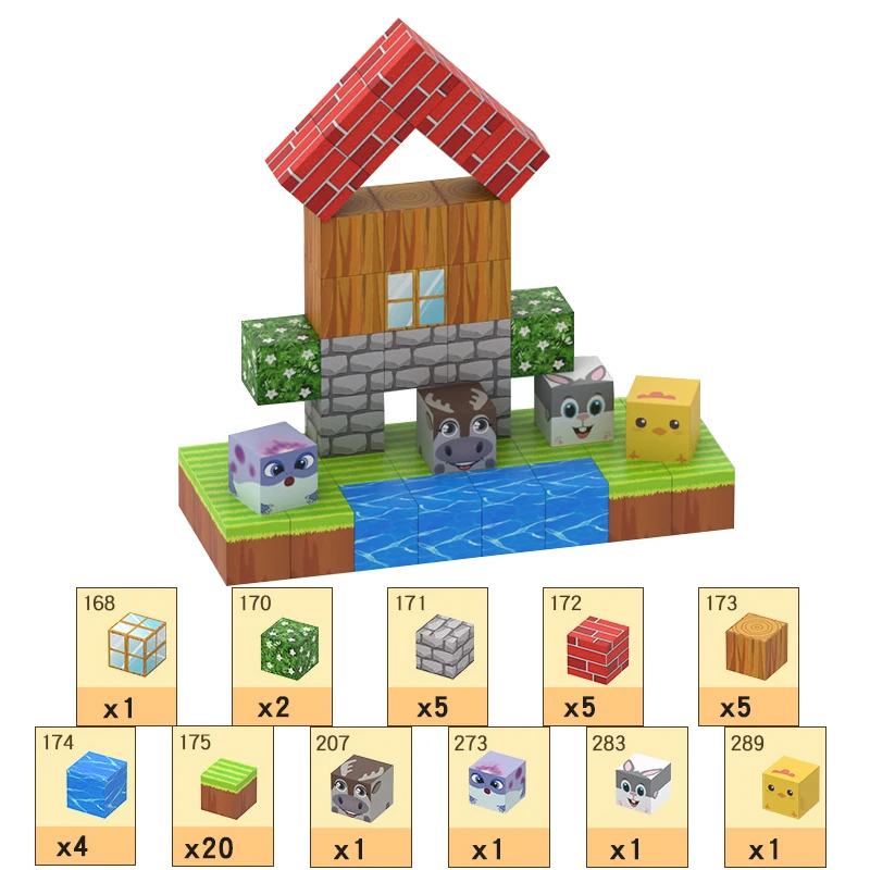 My World แม่เหล็กแม่เหล็กบล็อกตัวต่อ3D เด็ก, แม่เหล็ก DIY ของเล่นประกอบเพื่อการศึกษาของขวัญวันฮาโลวีน/คริสต์มาสสำหรับเด็กผู้ชายและเด็กผู้หญิง
