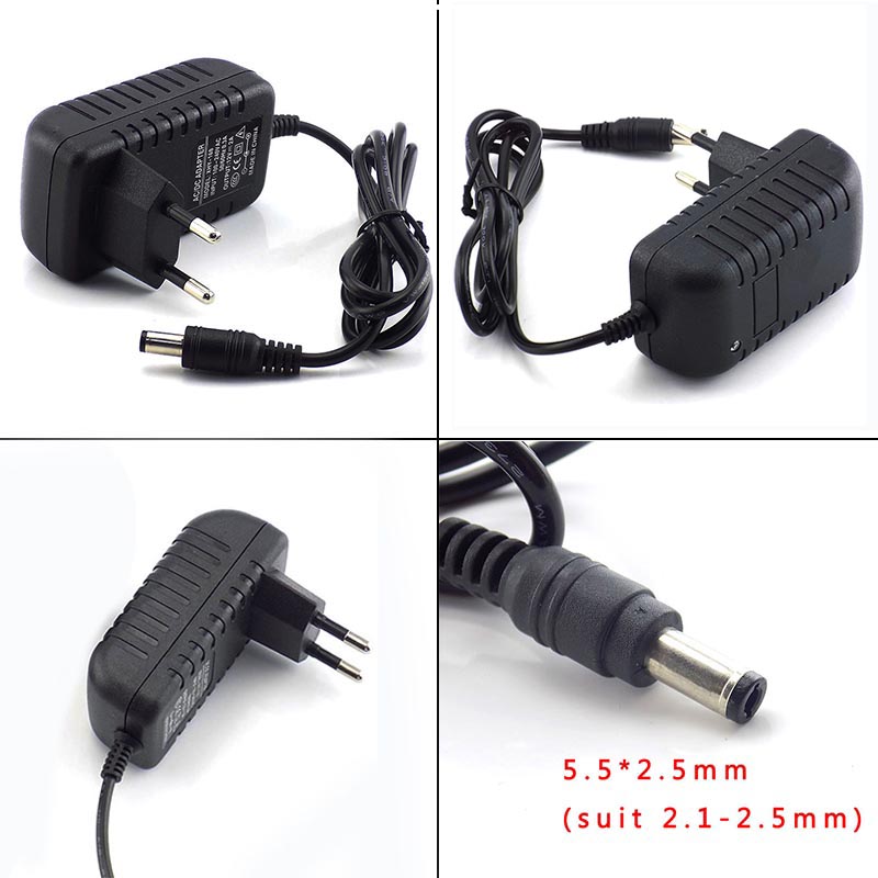 EU Plug DC 12V 2A Switching Power Supply AC110V~220V 2000ma LED Adapter For Camera CCTV Router  J17