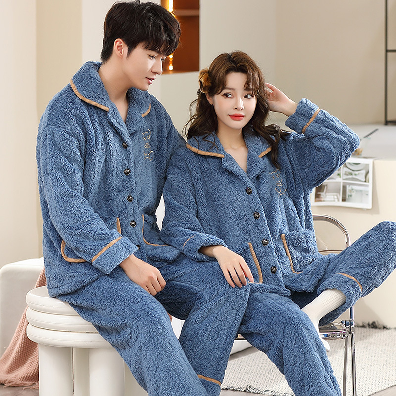 Pijama tamanho grande 6xl homem quente inverno amantes pijamas roupa de noite flanela pijamas conjunto grosso pijamas manga longa