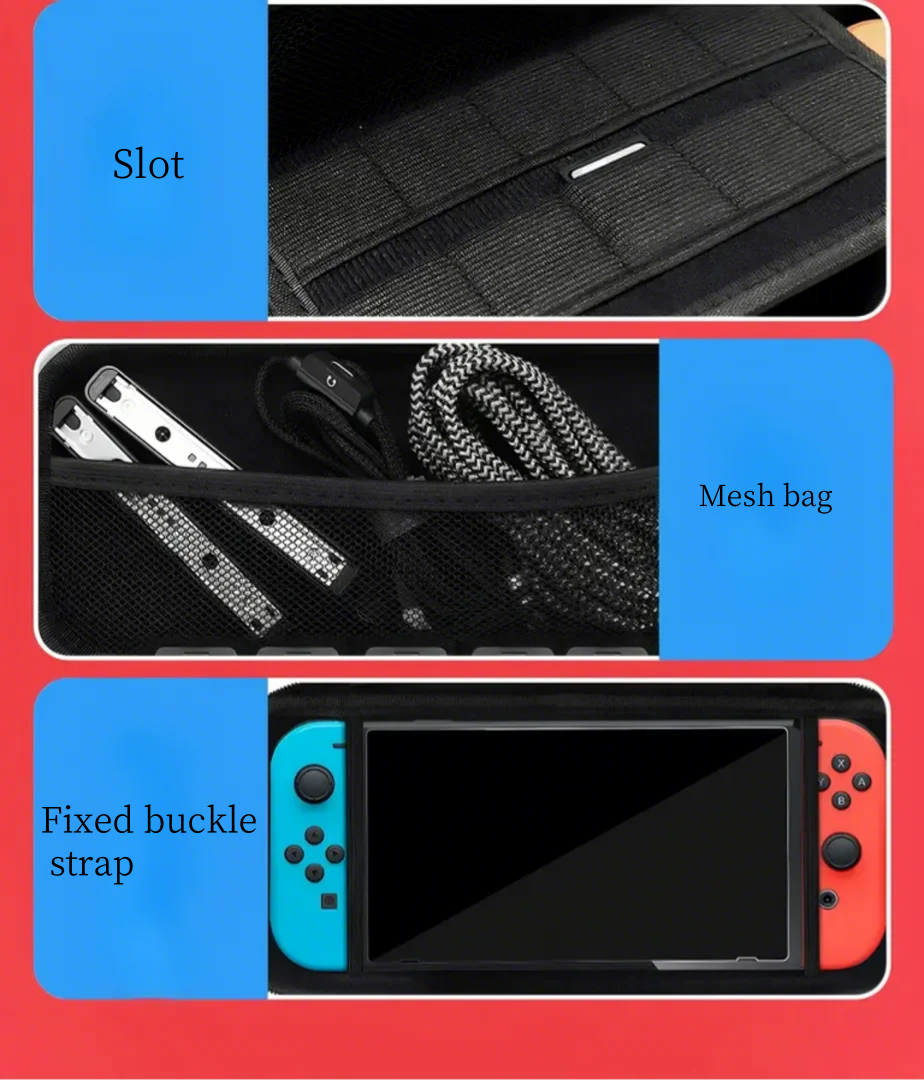 Storage Bag For Switch Portable NS Console Switch OLED Game Accessories Carrying Case Travel Cover Set