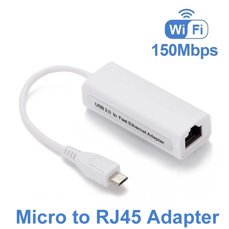 Проводная сетевая карта Micro USB 10/100 Мбит/с Ethernet-адаптер Micro USB к RJ45 LAN Ethernet-адаптер для ПК, ноутбука, Windows XP 7 8