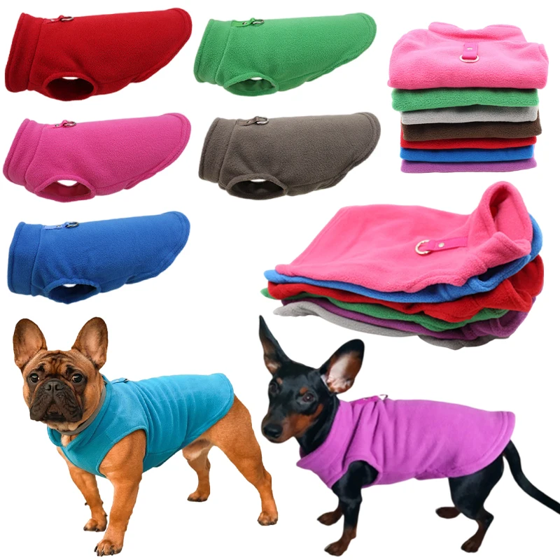 Chaleco cálido de invierno para Bulldog Francés, ropa para cachorros y gatos, disfraces de Pug, chaqueta para perros pequeños, ropa de lana para mascotas Chihuahua