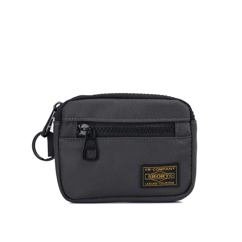Bolsa de moedas de pano oxford moderna e moderna, estilo de roupas de trabalho masculinas e femininas, bolsa de cartão pequena portátil, multifuncional casual