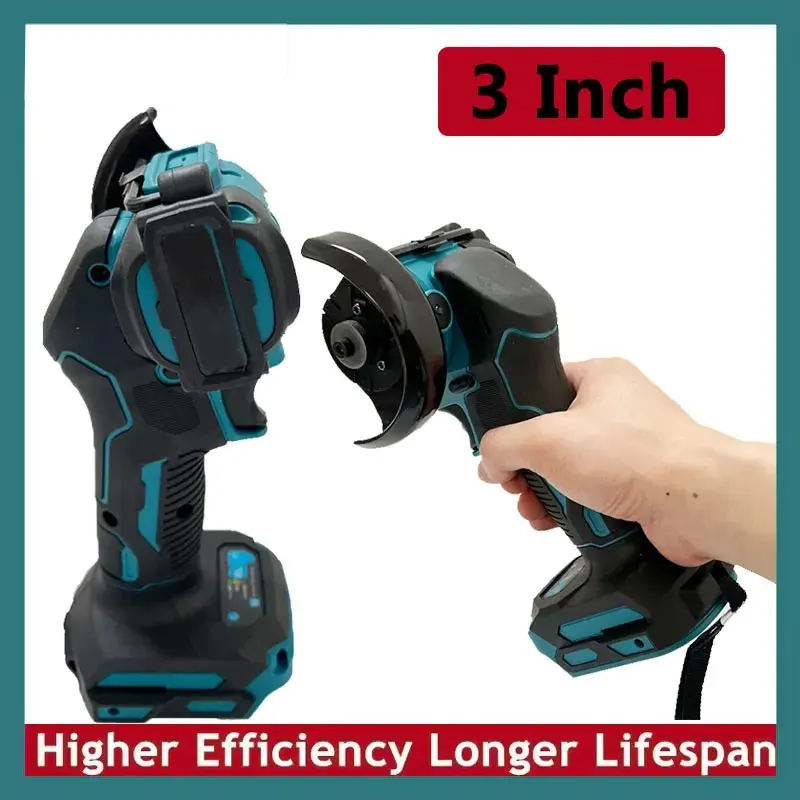 Mini amoladora angular de 3 pulgadas con batería de 18V, máquina cortadora eléctrica inalámbrica, pulido, herramientas eléctricas de corte aptas para Makita