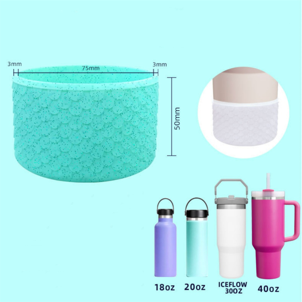 Silicone Boot Sleeve For Stanley 40oz 30oz Tumbler Protective Water Bottle Bottom Bumper Silicone Cup Cover Kitchen Accessories