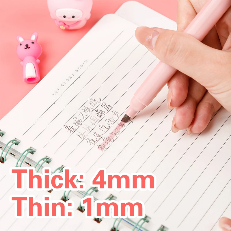 6 ชิ้น/แพ็ค Kawaii Cat Claw สีพาสเทล Highlighters Drawing Art Markers ปากกาเรืองแสงของขวัญเครื่องเขียนอุปกรณ์โรงเรียนน่ารัก