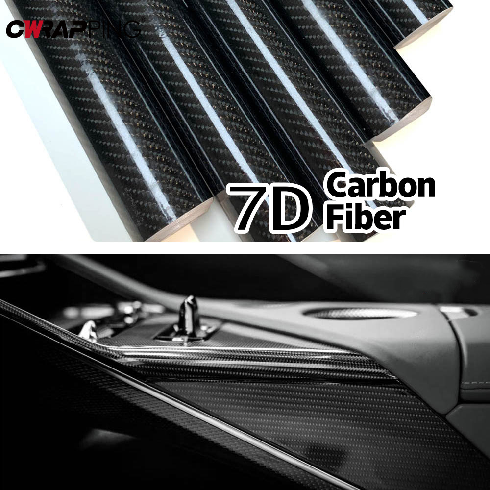 7D Carbon Fiber Auto Tuning Film Vinyl Wrap Schwarz Rot Auto Aufkleber Wasserdicht Klebstoff Motorrad Aufkleber für Auto Zubehör