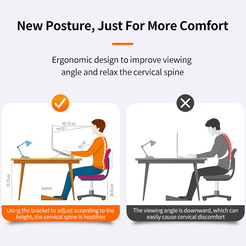 Universele verstelbare laptopstandaard, draagbare opvouwbare tabletcomputer, ondersteuningshouder voor Macbook Air iPad-tablets, basisaccessoires